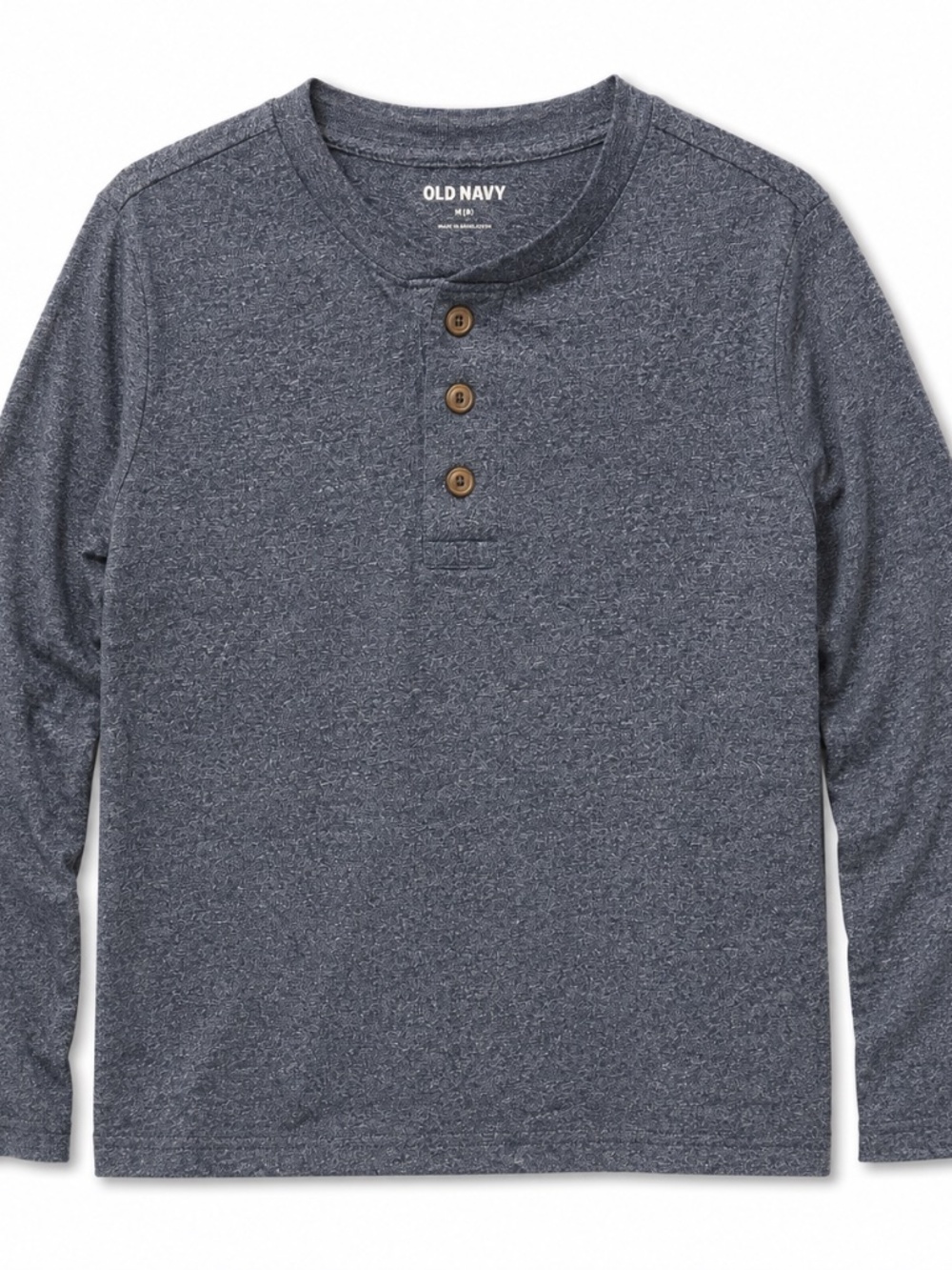 Old Navy Heathered Blue Long Sleeve Henley Top Size M 8
